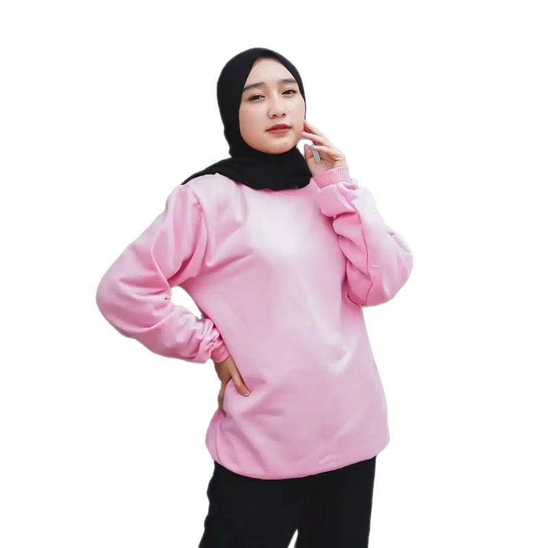 Sweater Wanita Oversize Croope Hoodie Polos Fleece