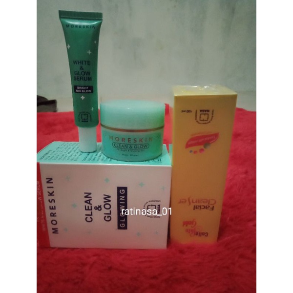 PAKET GLOWING NASA Kombinasi Moreskin Clean and Glow dan Collaskin
