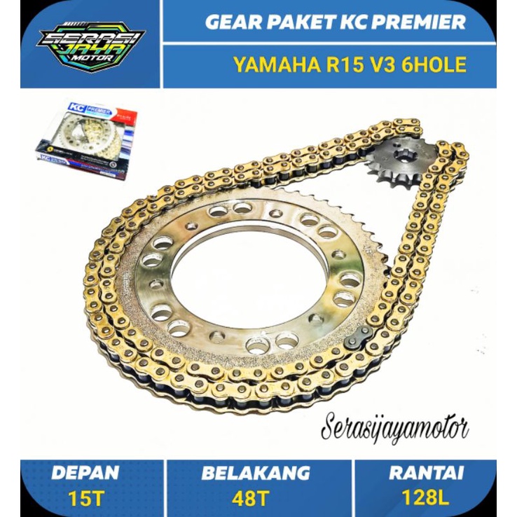 GIR GEAR PAKET YMH R15 NEW V3 6HOLE 428H/48T/15T/128L