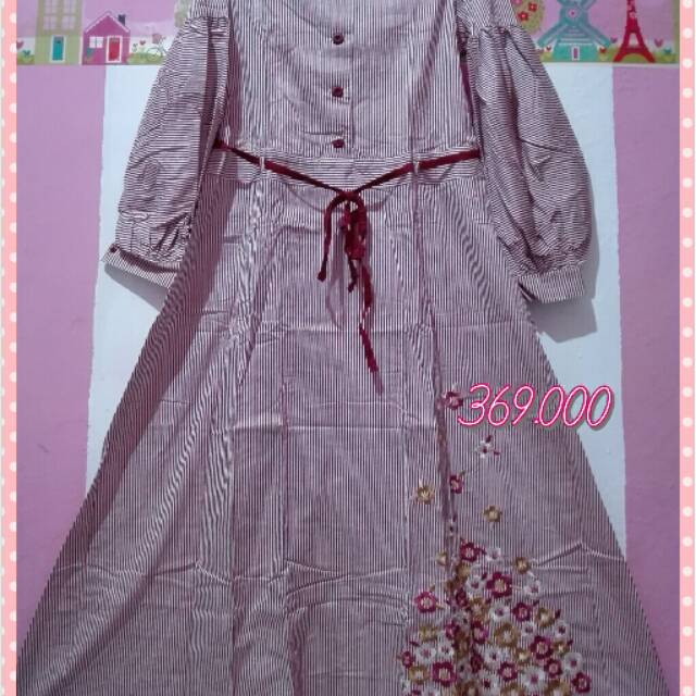 Abaya dannis salur maroon