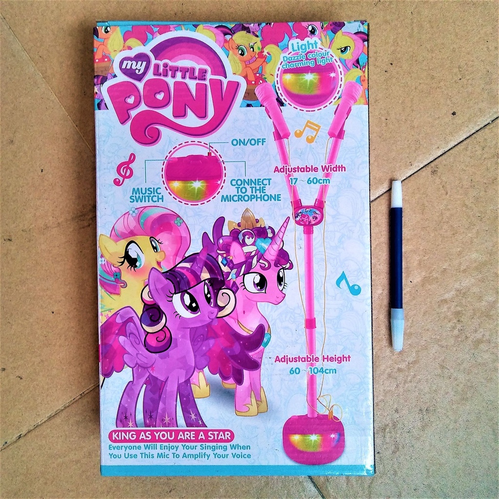 MAINAN KARAOKE MICROPHONE LITTLE PONY 2 MIC LAGU LAMPU