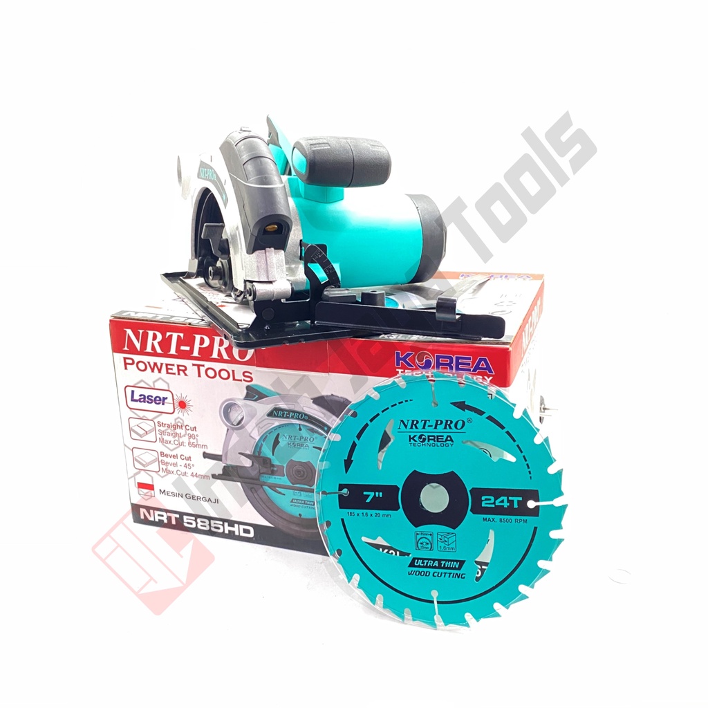 NRT-PRO 585 HD LASER Mesin Circular Saw 7 Inch - Gergaji Potong Kayu