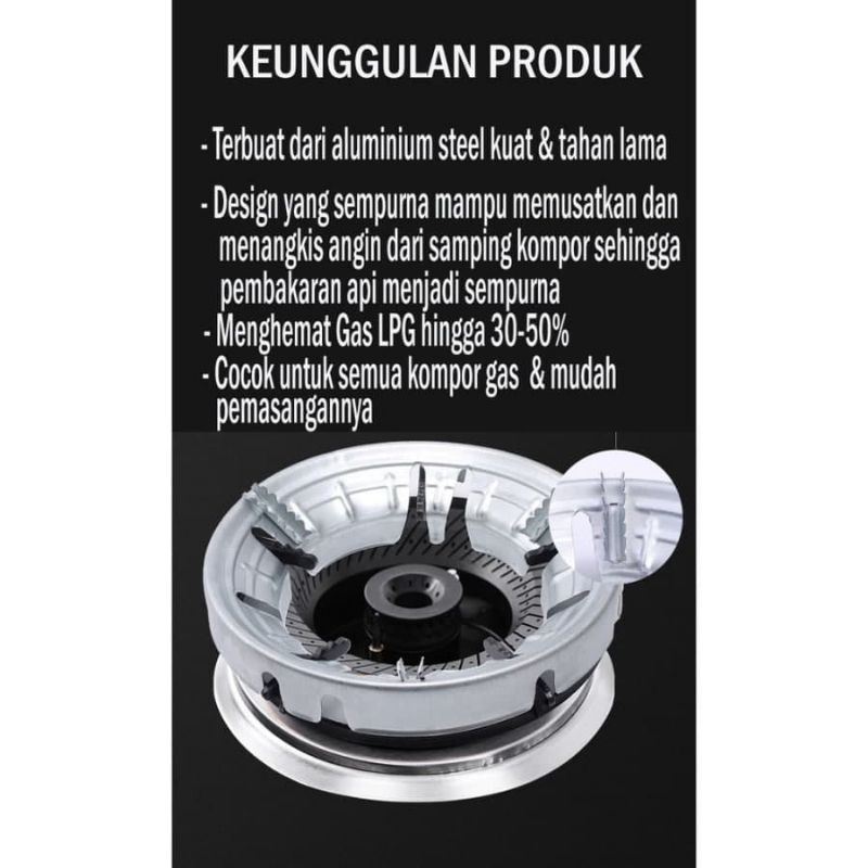 Alas Tatakan Cover Kompor Gas Portable Pelindung Anti Angin Dan Slip Universal  murah