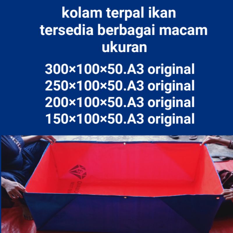 TERPAL KOLAM IKAN TYPE A3 TERSEDIA BERBAGAI MACAM UKURAN 300×100×50