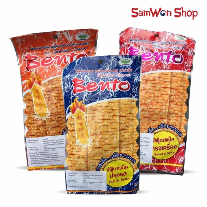 

Instant-Camilan- Juhi Bento Squid Thailand 24 Gram - Snack Cemilan Cumi Instant - Hot & Spicy