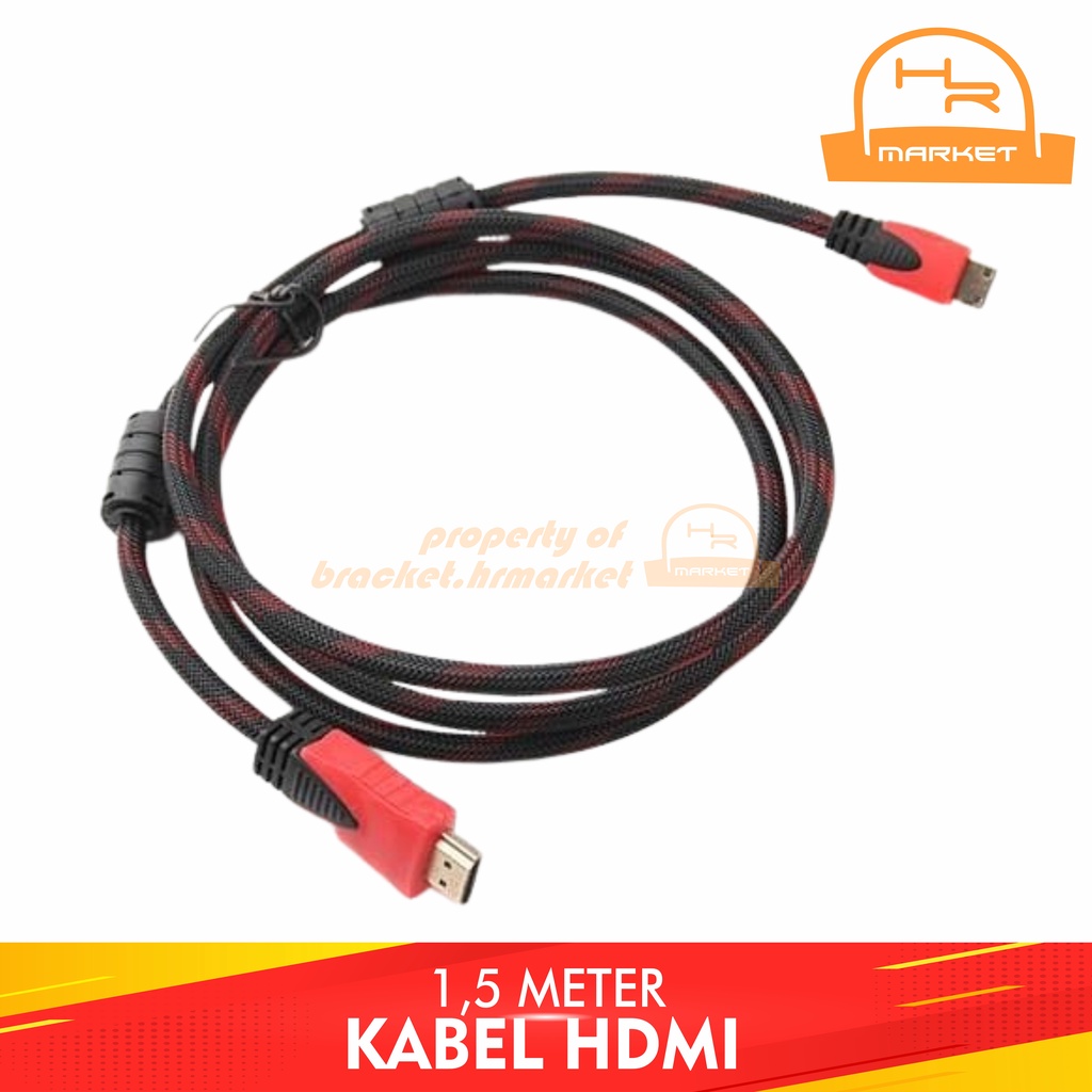 Kabel HDMI Premium Model Bahan Tebal dan Kuat Cable Full HD 1080 Panjang 1.5 m