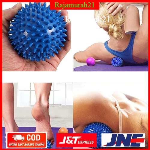 Bola Pijat PVC Spiky Massage Ball Sport FItness 7.5cm - HA00681 - Blue