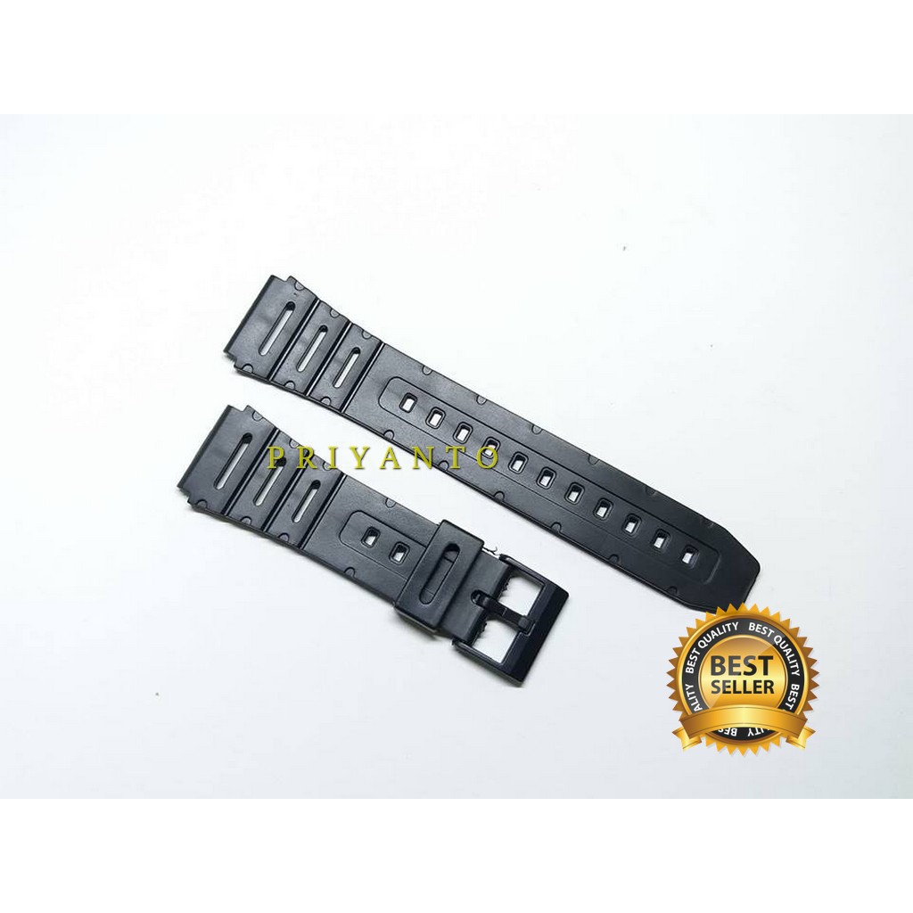 Tali strap rubber karet jam tangan casio resin Ca-53w CA53w Ca 53 Bonus Pen