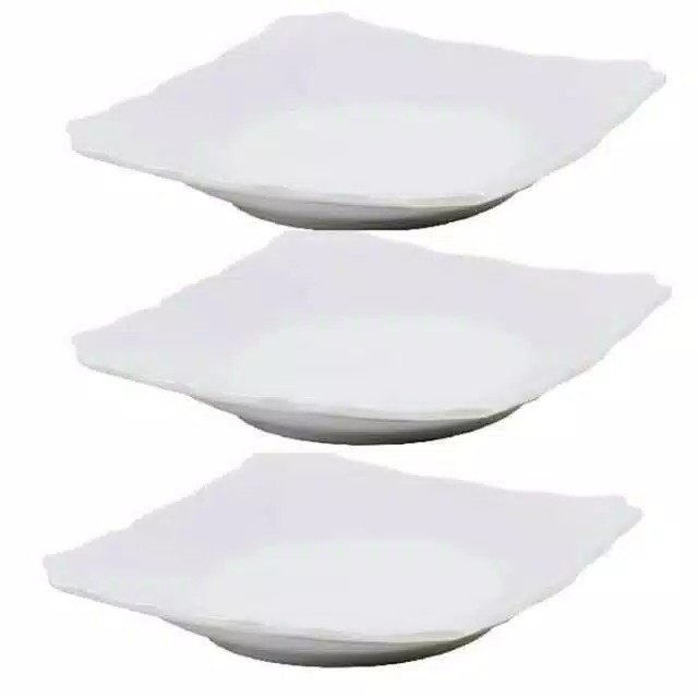 Piring Kue Segi 7 Inc 18 Cm Set Of 3 Porselen