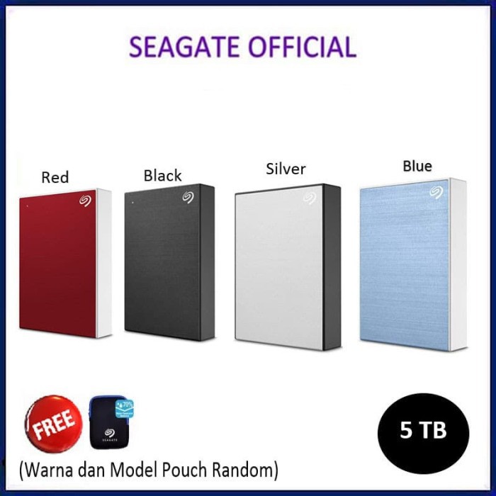 Seagate 5TB Backup Plus HDD Hard Disk External 2.5" Portable 5 TB - Hitam MURAH