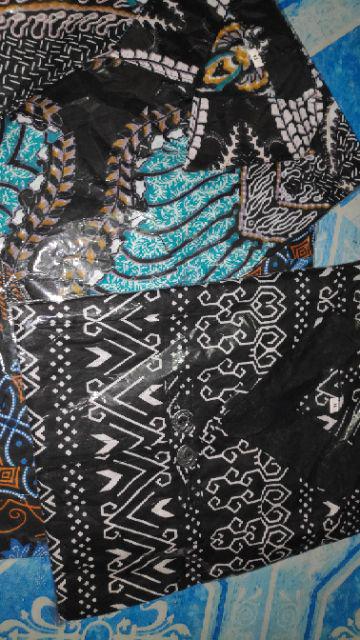 Kemeja Batik Pria Lengan Panjang Motif Seno Biru