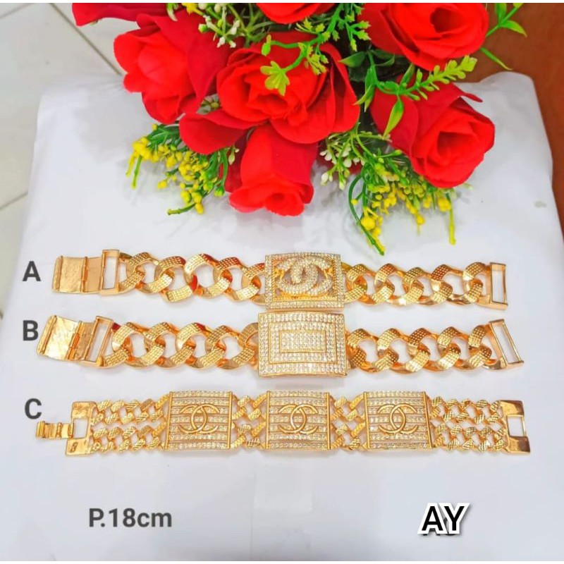 [ BAYAR DITEMPAT] GELANG WANITA DEWASA XUPING MOTIF TERBARU LAPIS EMAS GOLD RO-27