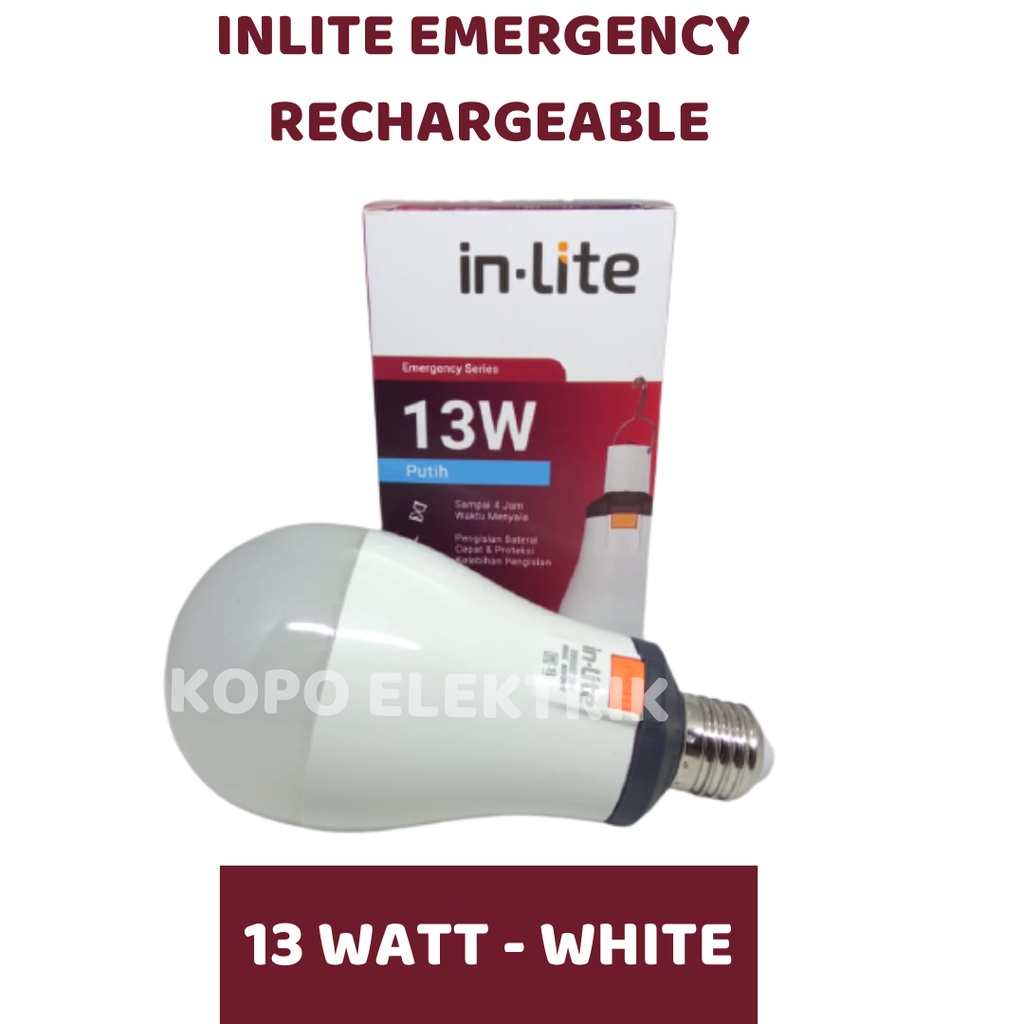 Inlite Emergency Series Rechargeable - 13 Watt - White