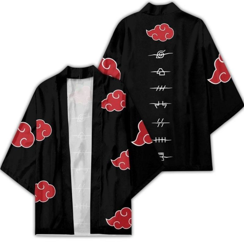 baju jubah kimono anime naruto AKATSUKI cosplay anime outer