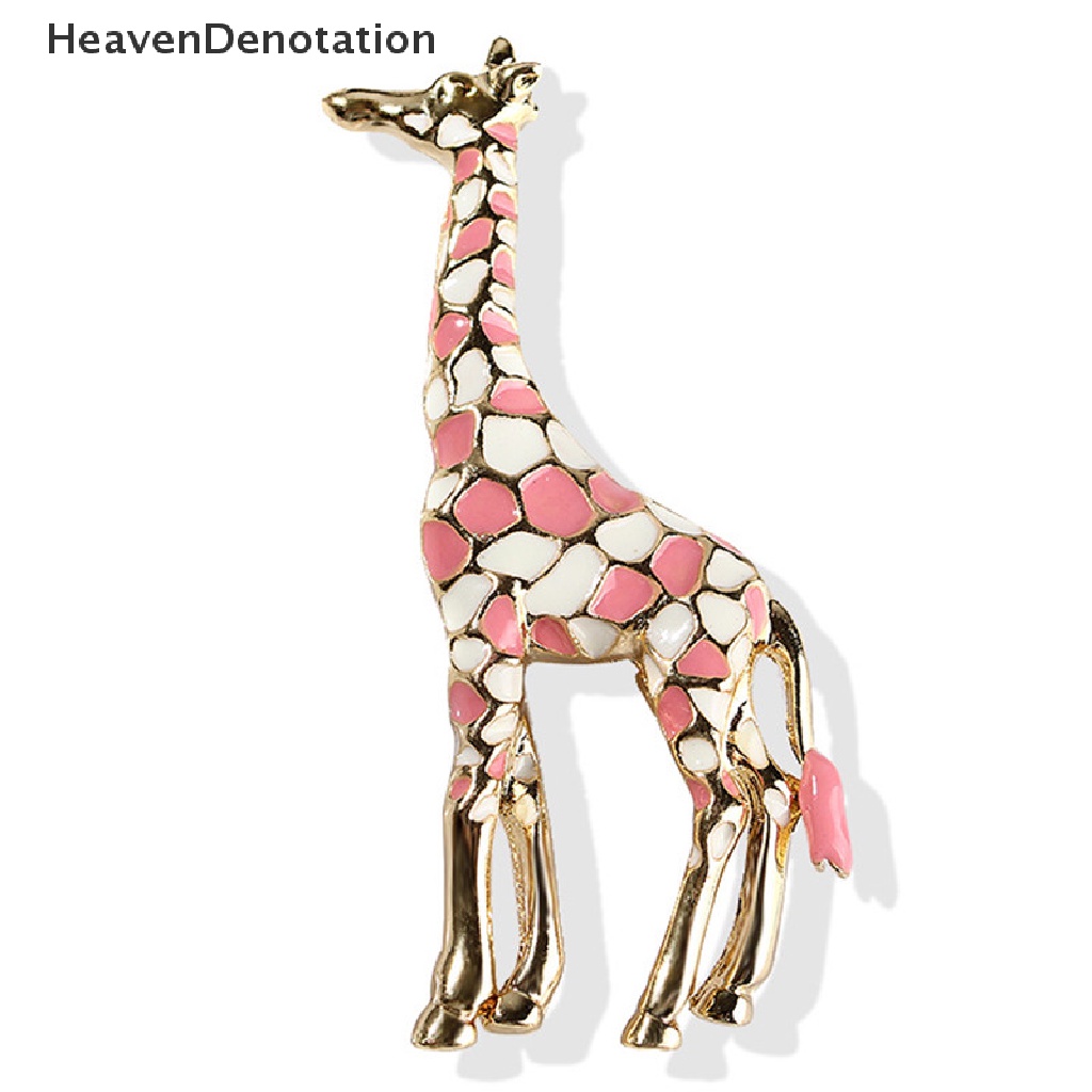 [HeavenDenotation] Enamel Giraffe Brooch Pin Women Animal Badge Corsage Brooch Jewelry Gift Cute