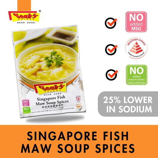 

Seah's Singapore Fish Maw Soup Spices No MSG Bumbu Soup Seah Hepio Hipio Gelembung Ikan