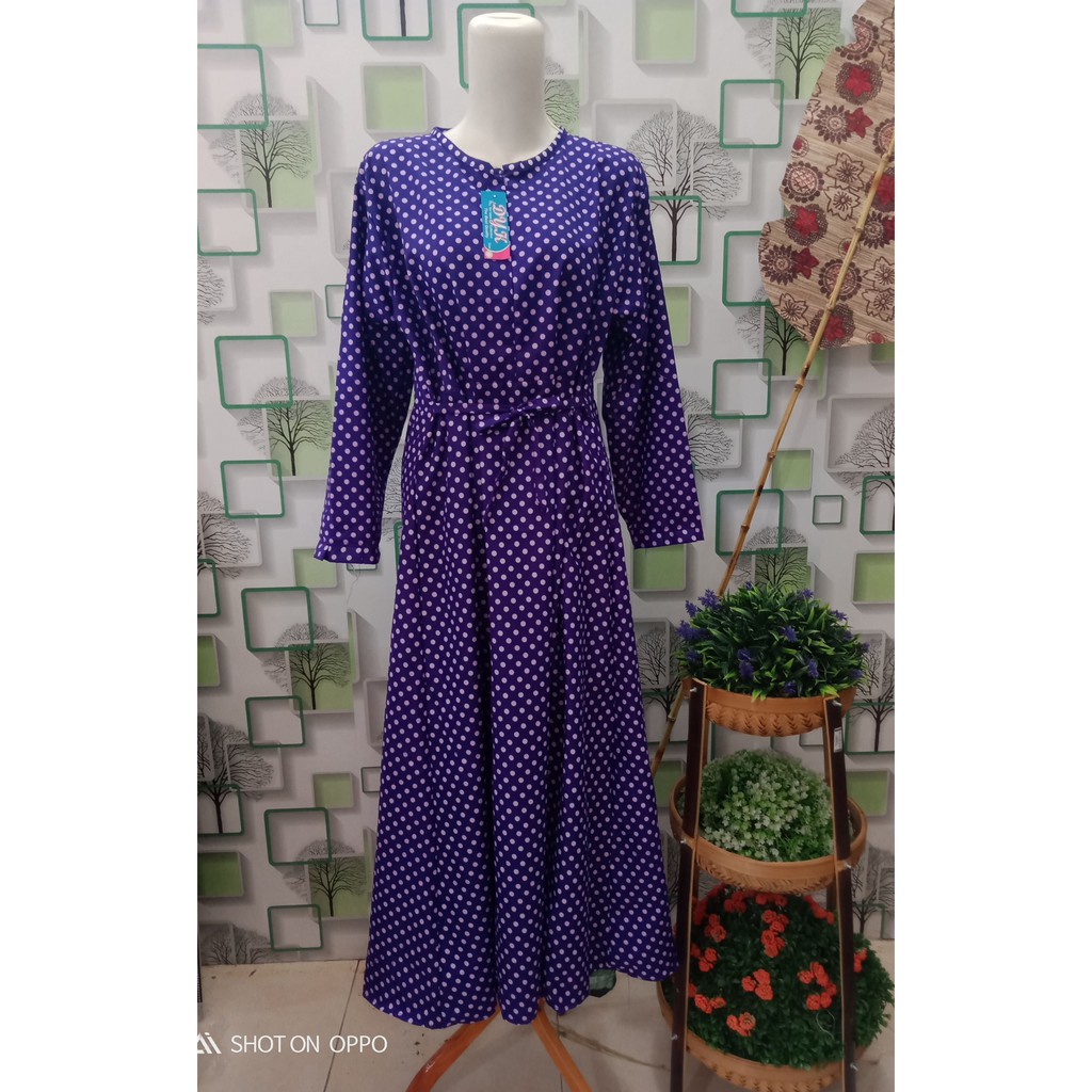 Gamis Murah Polkadot/ Gamis Katun Jepang