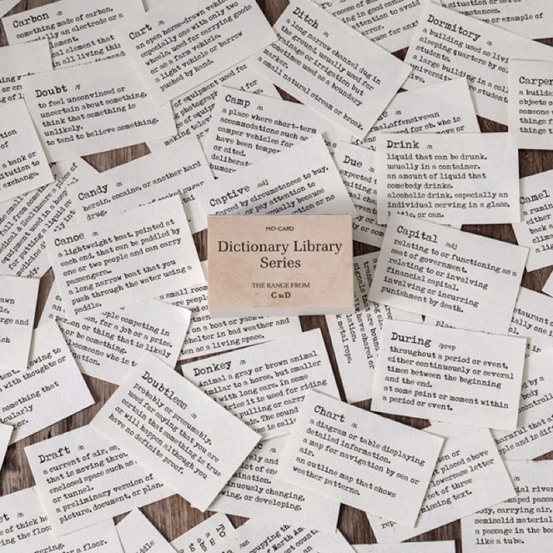

MINI kertas kumpulan kata kamus vintage untuk dekorasi (10pcs)