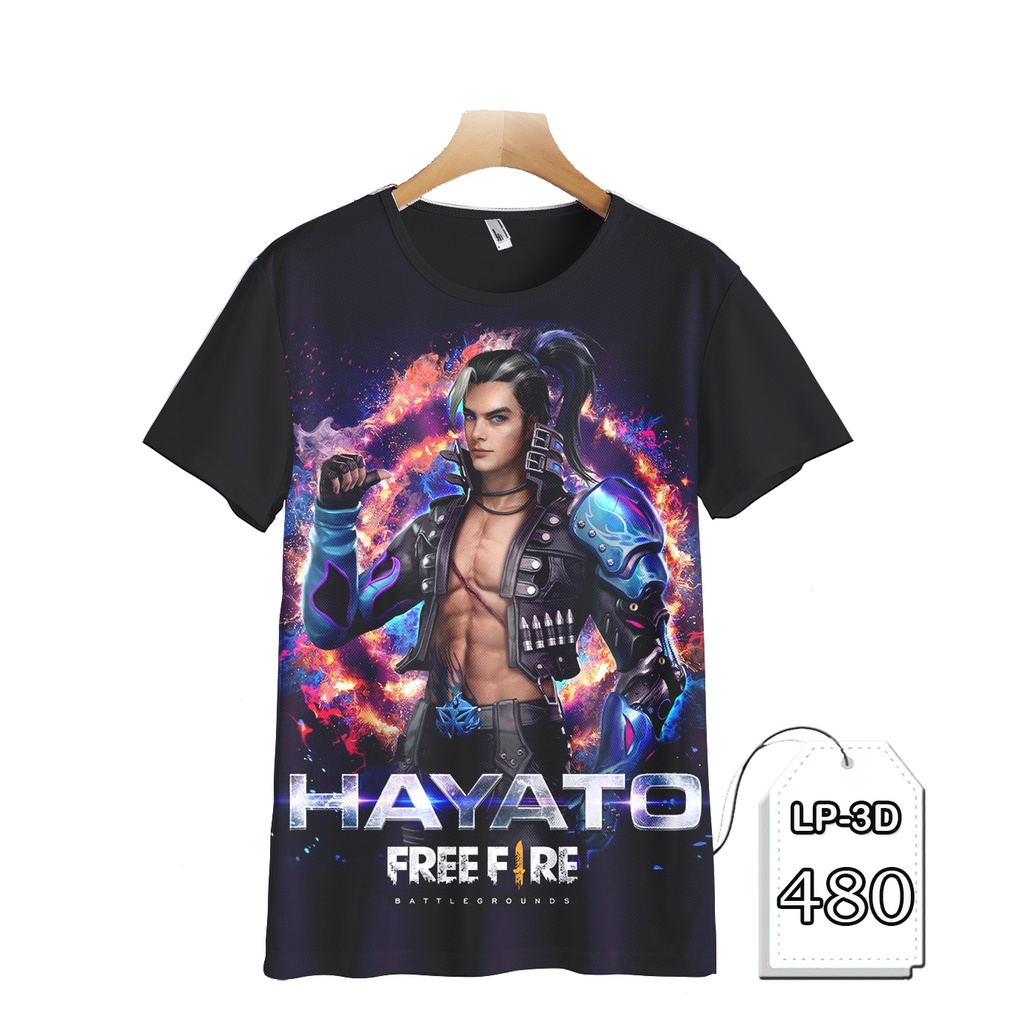 Baju Free Fire Hayato Kaos FF Anak dan Dewasa Printing 3D #LP3D-480