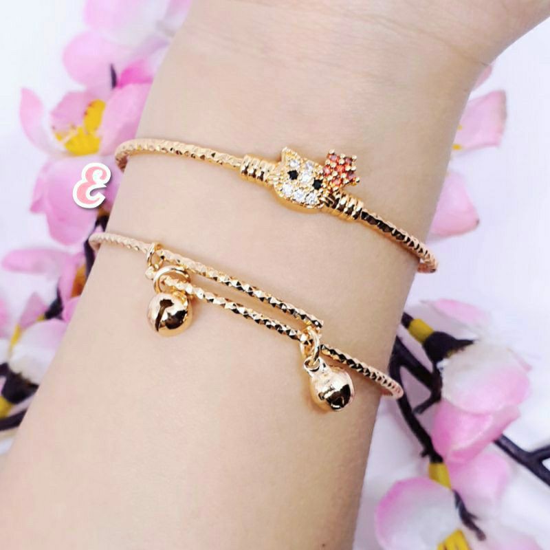 Gelang anak import kitty lapis emas [GA-25]