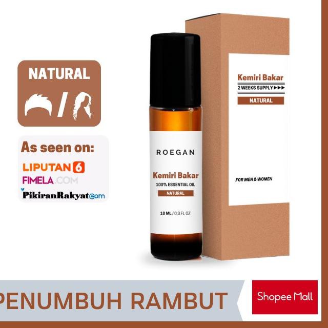 TERTINGGI ROEGAN Minyak Kemiri Bakar - Penumbuh Rambut Penghitam Uban Alami