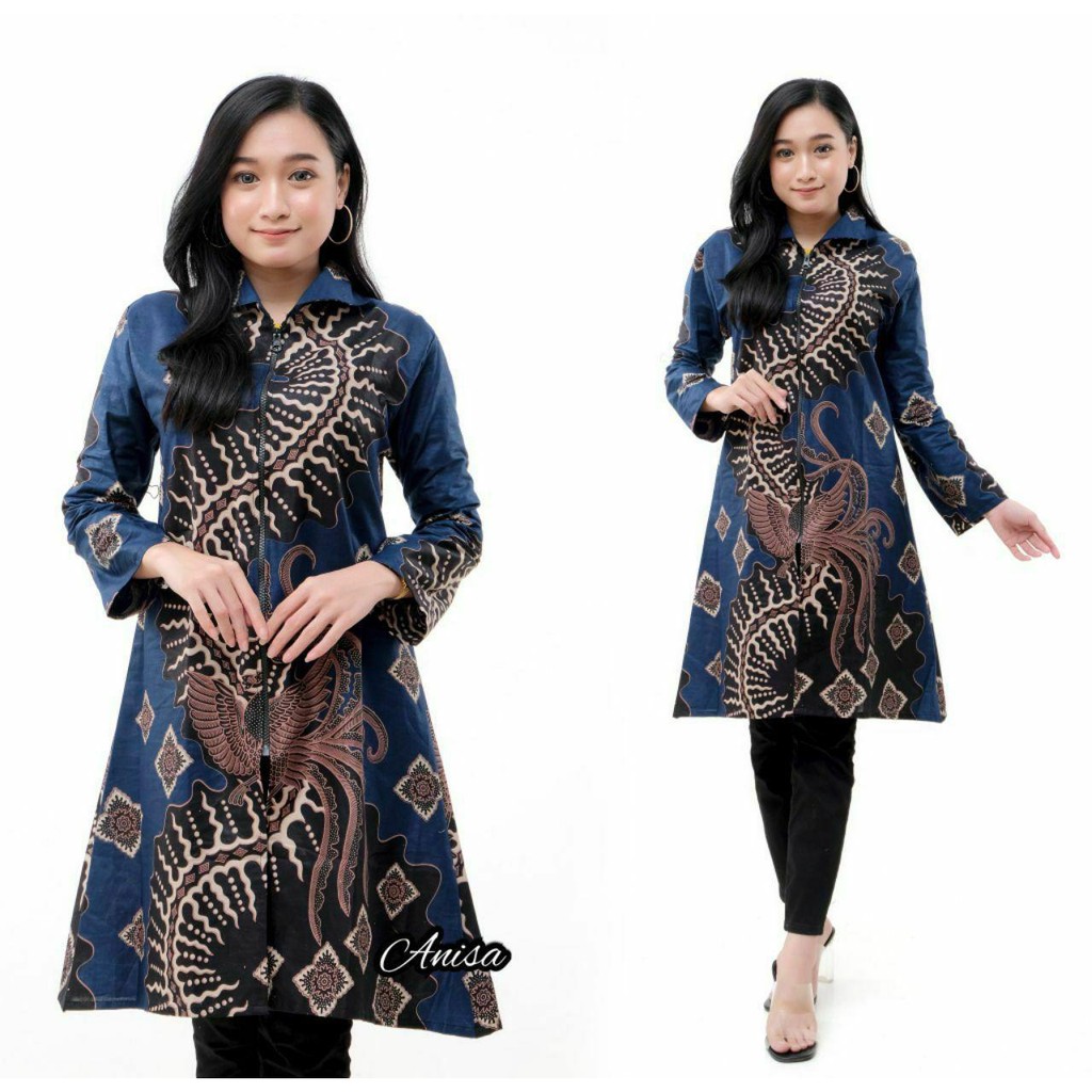 EMHABATIK | COUPLE BATIK TUNIK KEMEJA EMHABATIK BATIK TERLARIS-Wanita A