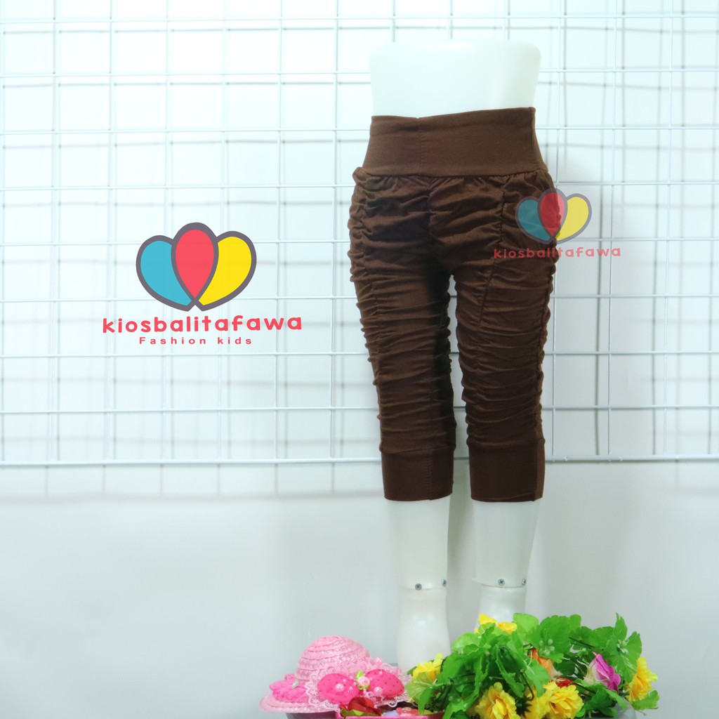 Legging Kerut Polos uk 3-12 Bulan / Celana Bayi Anak Perempuan Leging Panjang Ketat Murah Adem