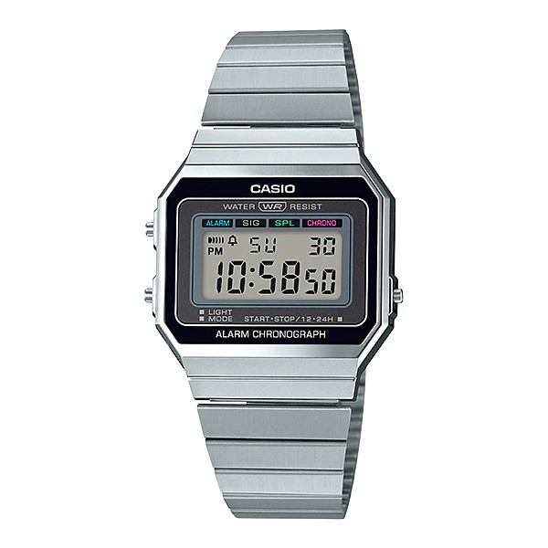 Casio General A700W-1A / A700W Jam Tangan Unisex Digital Stainless Silver