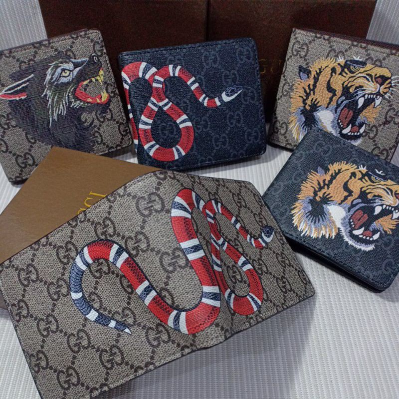 Dompet lipat pria print snake tiger