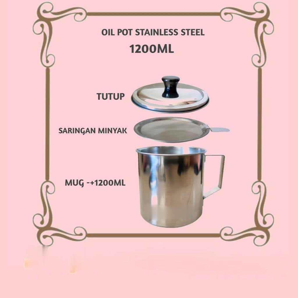 GOS A306 - OILPOT  PENYARING MINYAK OIL POT 1L SARINGAN MINYAK grosir unik