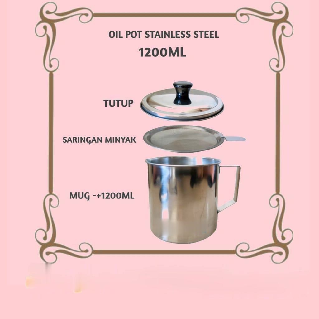 GOS A306 - OILPOT 1.3L PENYARING MINYAK OIL POT 1.3L SARINGAN MINYAK grosir unik