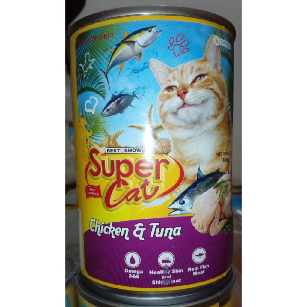 Makanan Kucing Supercat Super Cat400 Gr 400gr 12 Kaleng 1 Tray