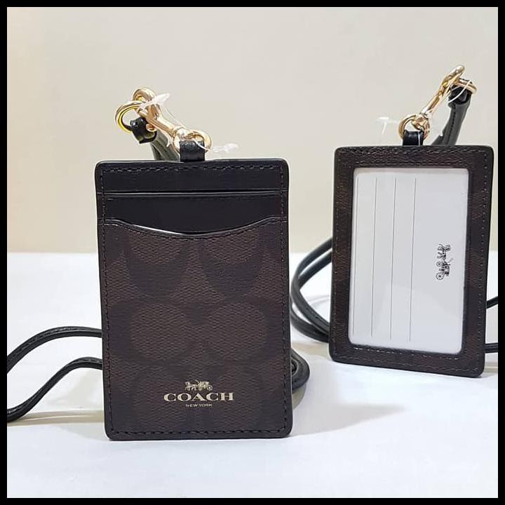

Dompet Id Card Coach Original - Coach Lanyard Signature Mahogany Br1// Kode Produksi : K1884