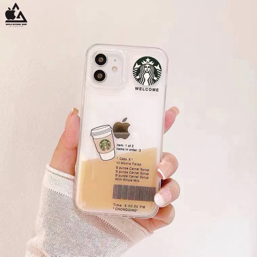 Softcase Lucu 3D Cup Coffee Starbucks iPhone 13 PRO MAX 12 PRO MAX 11 PRO MAX XR X XS MAX 7 7+ 8 8+ SE 2 3 6 6+ 14 PRO MAX PLUSSoft Clear Case Water Kopi Mocha Korean Bening SILIKON MEWAH