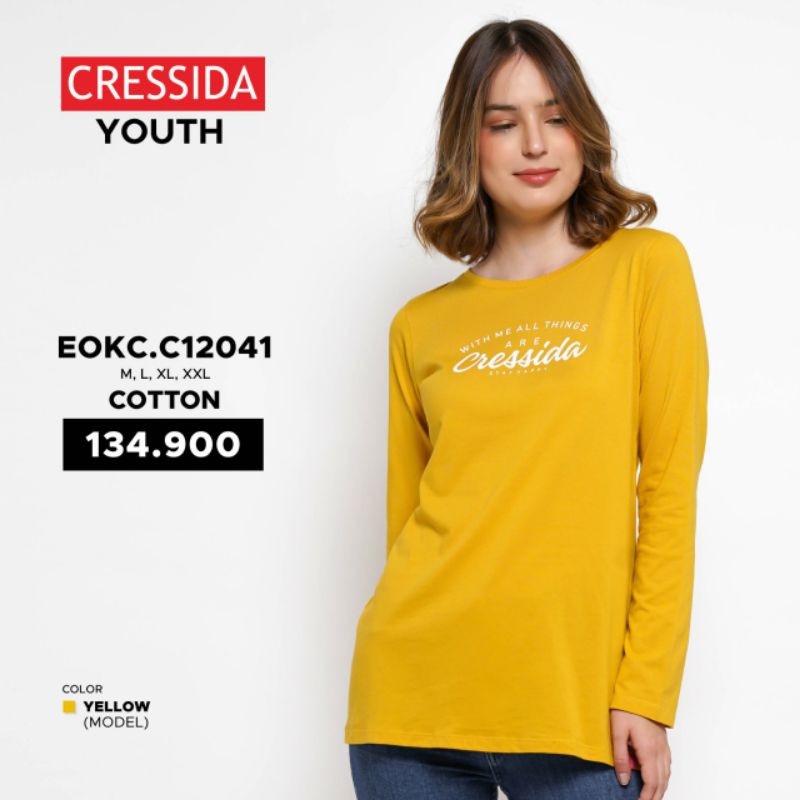 kaos cewek cressida youth lengan panjang original EOKC.C12041