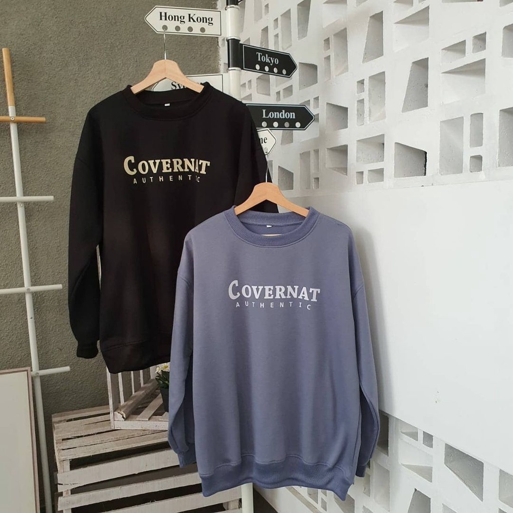 Convernat XXL Sweater Atasan Pria Wanita Gaya Kekinian Bahan Fleece