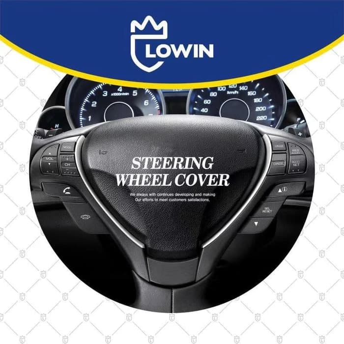 SARUNG SETIR MOBIL / STEERING WHEEL COVER PREMIUM KULIT LOWIN 1507