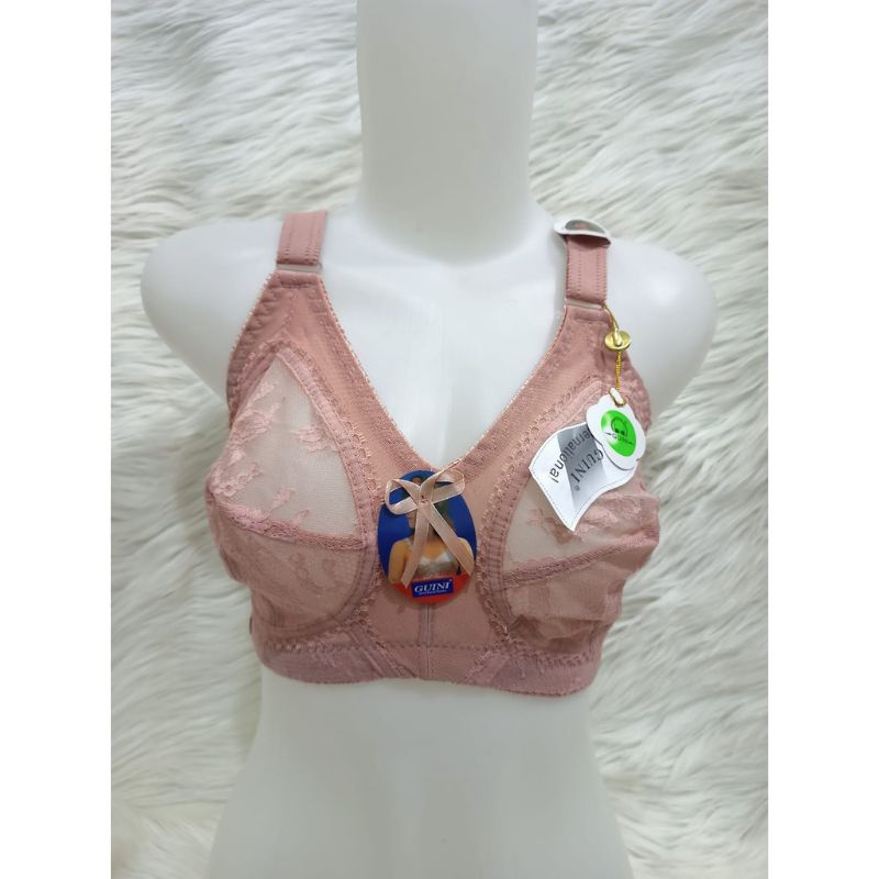 BH / BRA GUINI CUP JUMBO Full Brukat Tanpa Busa dan Kawat - Guini 408-5
