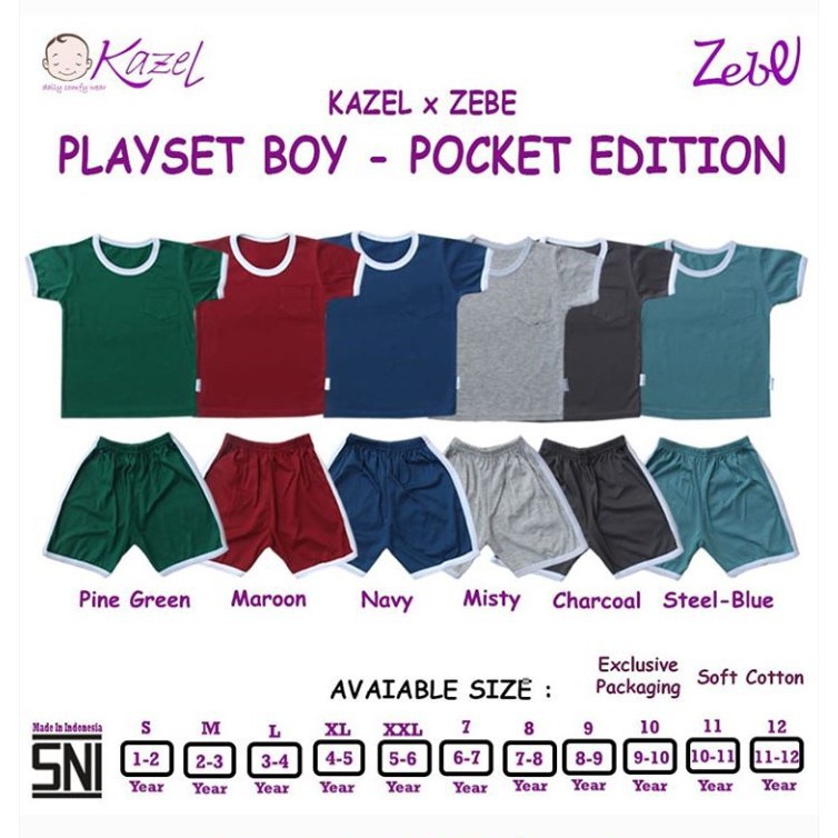 KAZEL Playset Boy Pendek Pocket Edition 1-5thn