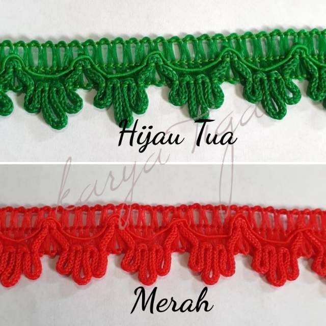 Renda Mahkota 2222 ( Panjang 25 Yard - Lebar 2 cm)