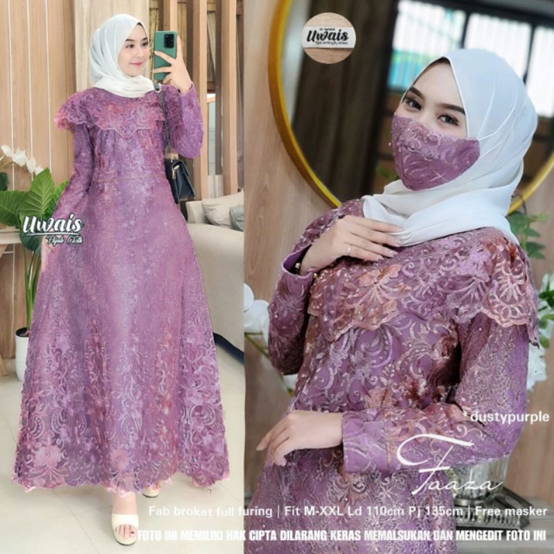 Realpict Faaza Gown Broklat Tille Ful Furring Premium Ori Uwais