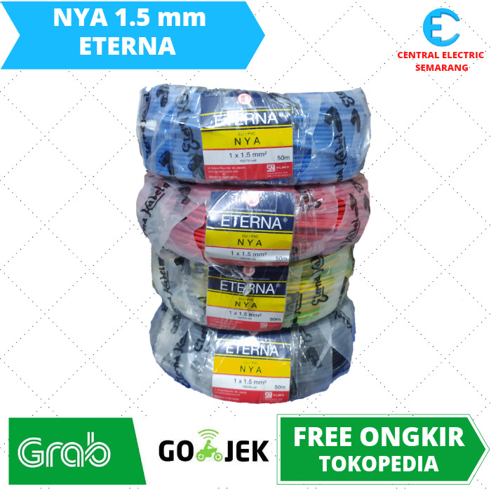 Kabel NYA 1.5 ETERNA 50m - Merah Termurah