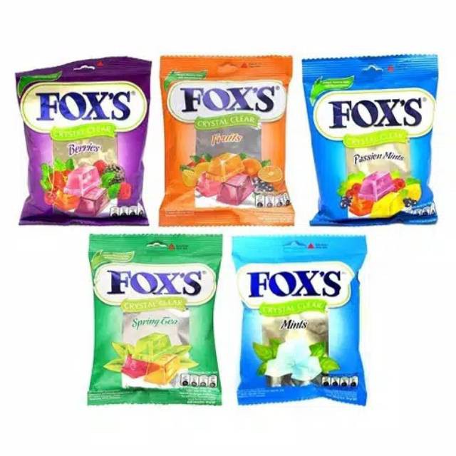 

FOX'S CRYSTAL CLEAR MINTS / FRUIT / BERRY BAG 90GR
