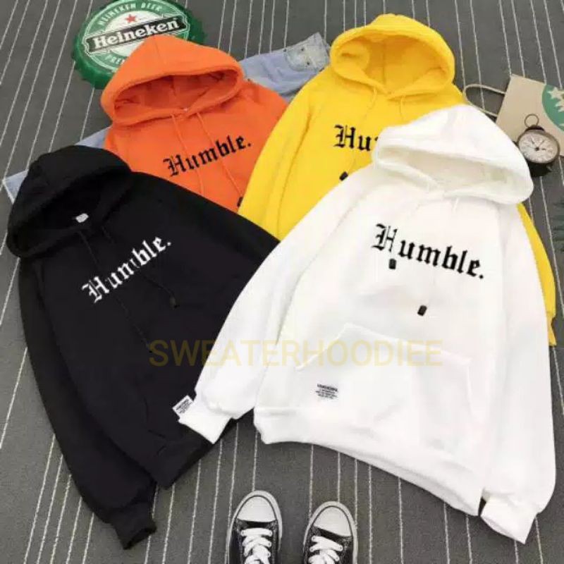 SWEATER POLOS HOODIE JUMPER HUMBLE PRIA WANITA SIZE M - XXL