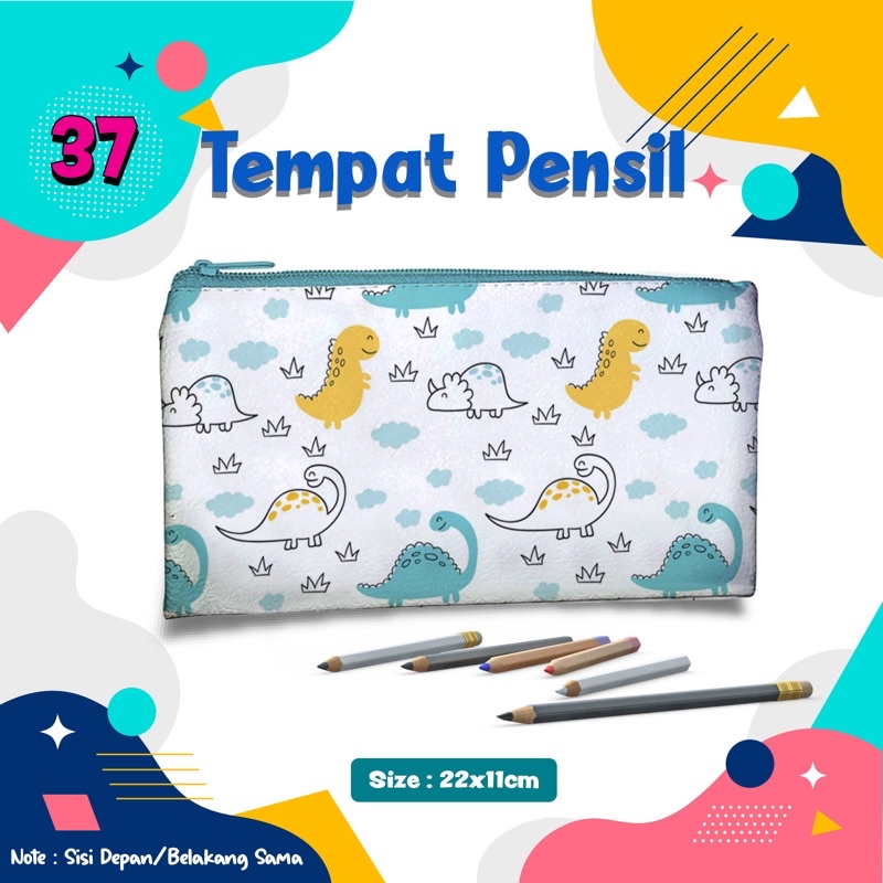 

Dompet pensil Pena / Tempat Alat Tulis Pensil Pencil Case Dino Dinosaurus #037 Tempat Pensil Custom nama Foto Souvenir Kostak Kotak Dompet Pouch