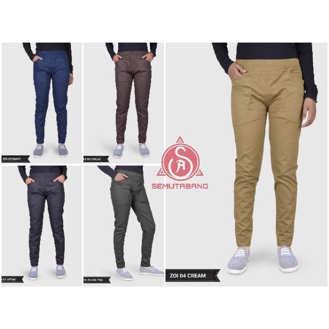 Celana Panjang Wanita Katun Stretch Melar Pensil Original Celana Panjang Wanita Katun Stretch Melar Pensil Original