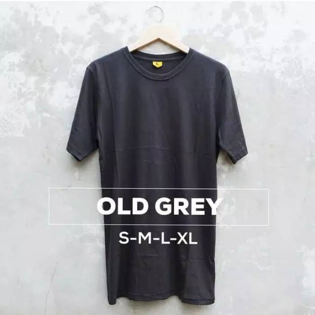 KAOS POLOS OLD GREY / Cotton Combed 30s