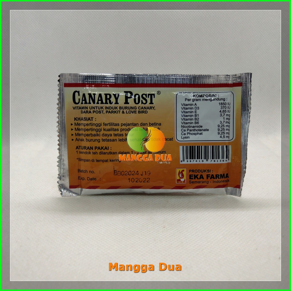 Canary Post 10 Kapsul Vitamin Burung Canary Dara Post Parkit Love Bird Meningkatkan Fertilitas