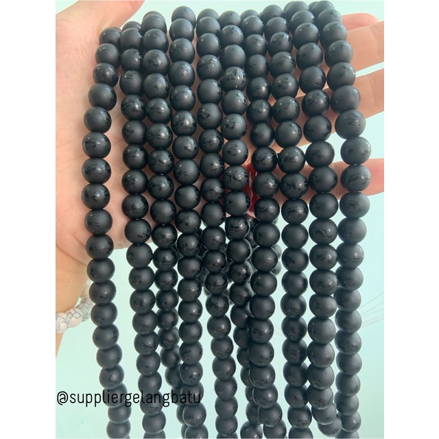 renceng batu hitam naga blackstone doff 10mm dragon bead bahan premium