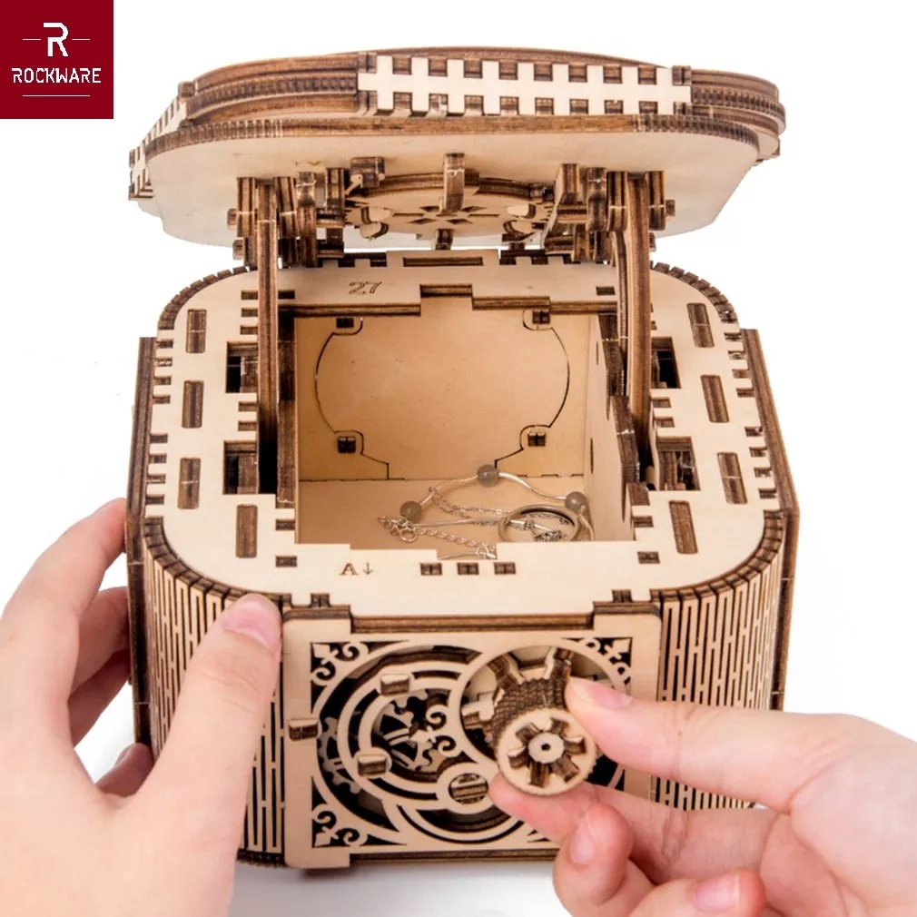 ROCKWARE RW-DIY04 - Creative Wooden Puzzle 3D - Jewelry Box